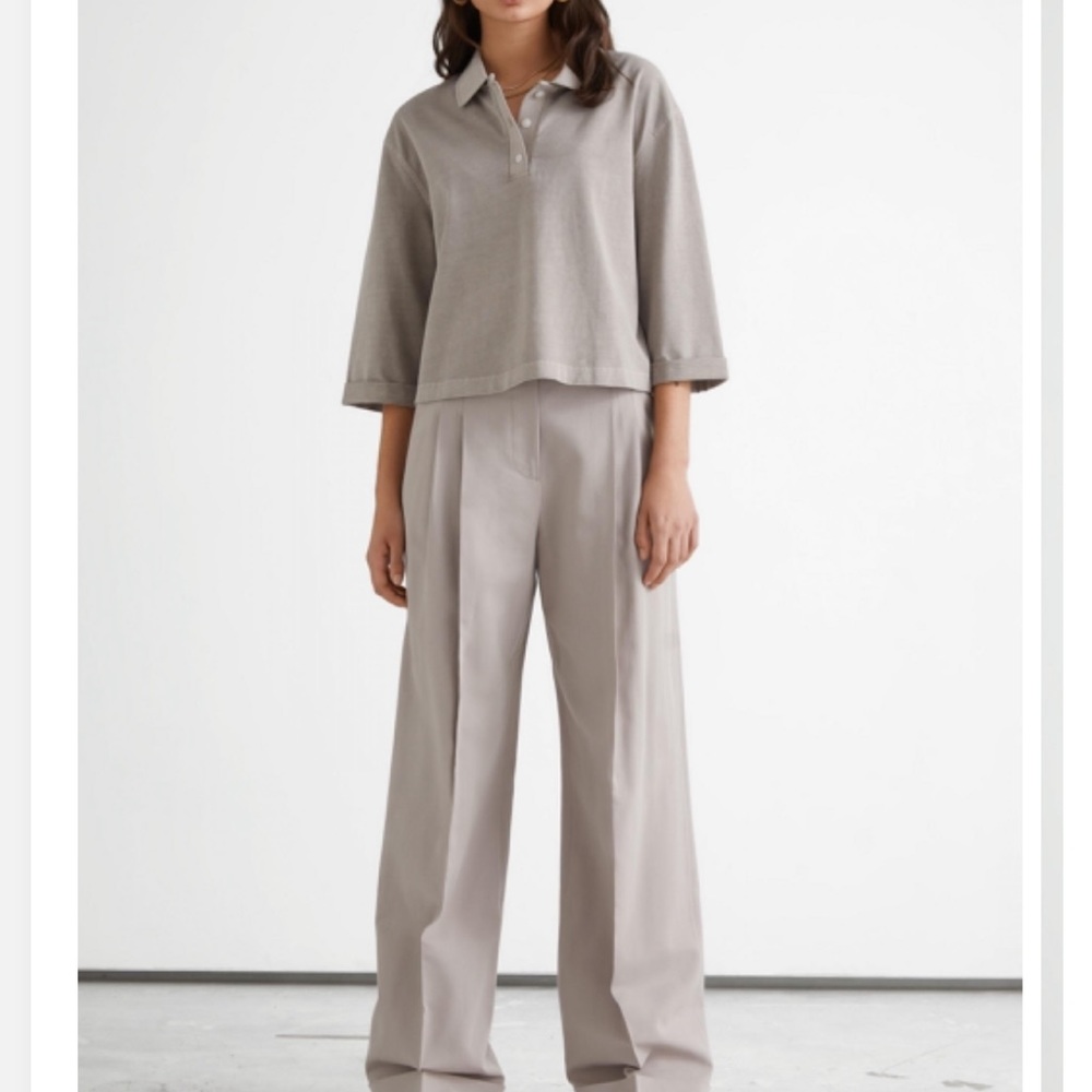 & other stories CROPPED POLO TOP SHIRT
